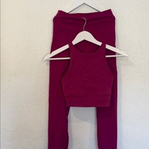 lululemon athletica Magenta Set Leggings and Bra